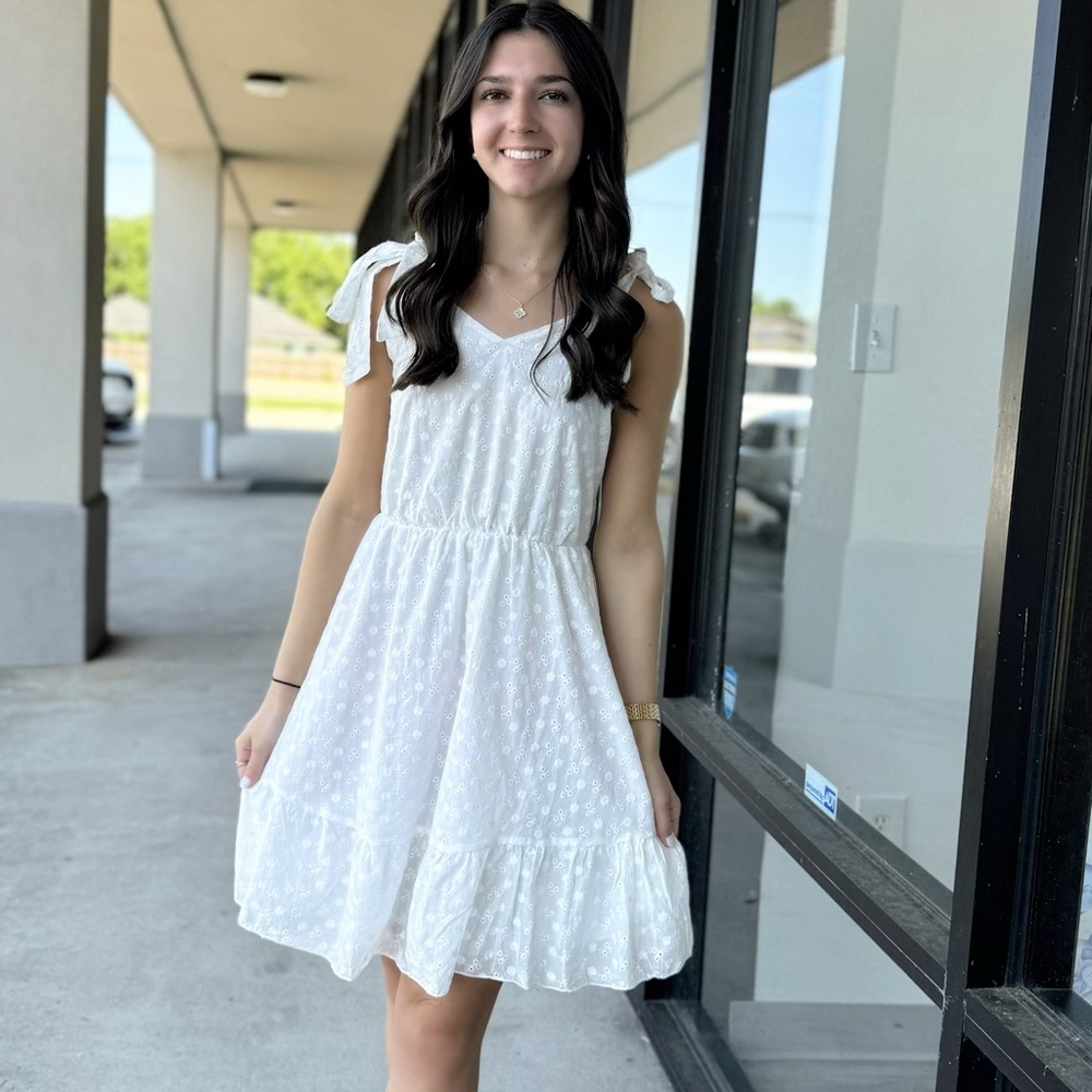 White lace dress